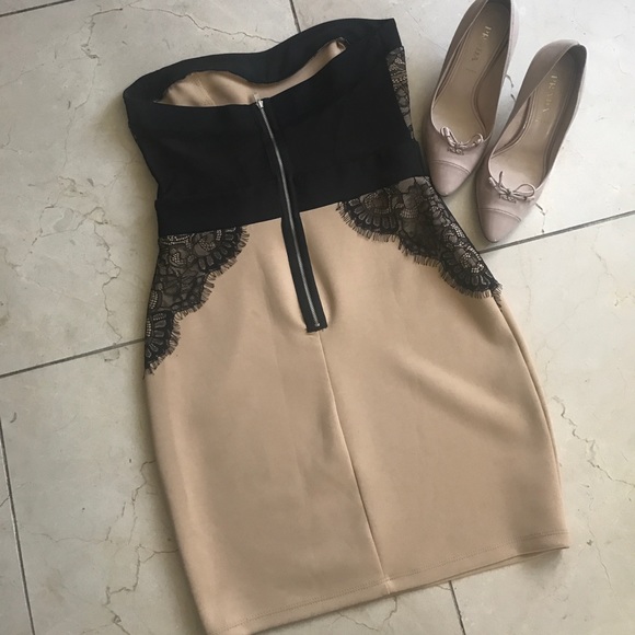 Sz Medium Nude Bodycon Dress - Picture 3 of 4